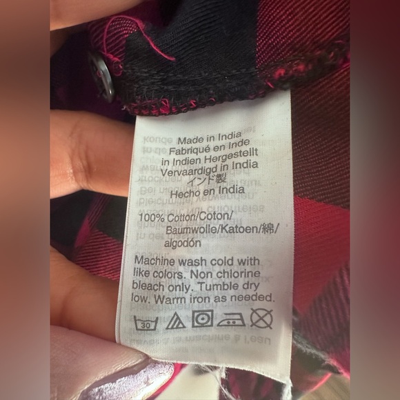 Madewell Women Plaid Tie-Front Shirt in Buffalo Check Size Small - Picture 6 of 8